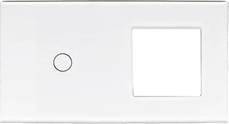 Jednodotykový panel s otvorom - Biely