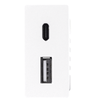 USB zásuvka (USB A+C) - Polovičná