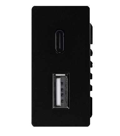 USB zásuvka (USB A+C) - Polovičná