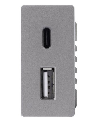 USB zásuvka (USB A+C) - Polovičná