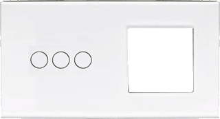 Trojdotykový panel s otvorom - Biely
